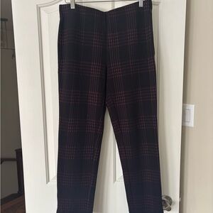 Elegant Plaid Straight Leg Pants